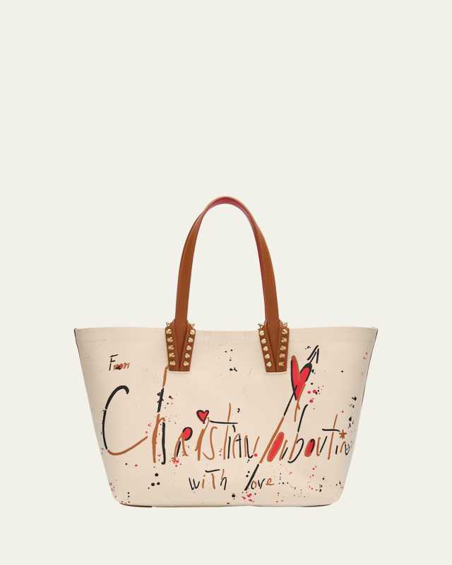 Cabata Small Beach Splash Logo Tote Bag